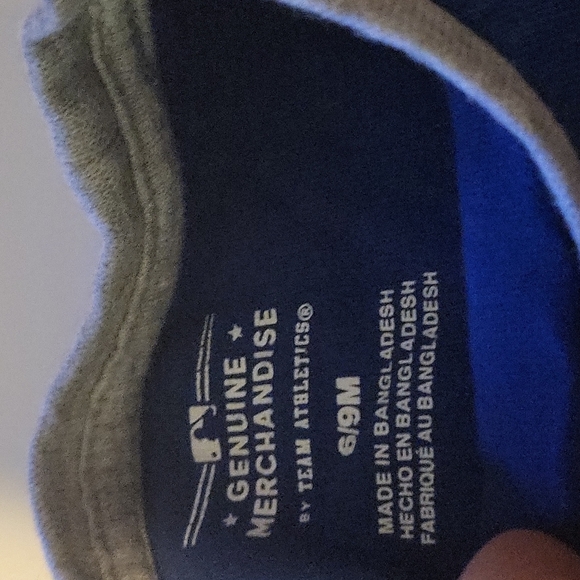 𝅺2 pc set Toronto Blue Jays Long Sleeve and Pants Set 6-9 months Blue and Gray - Picture 3 of 3